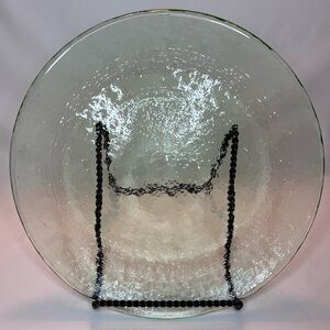 Authentic Fire & Light Recycled Glass Dinner Plate Celery Green 11 inches Art